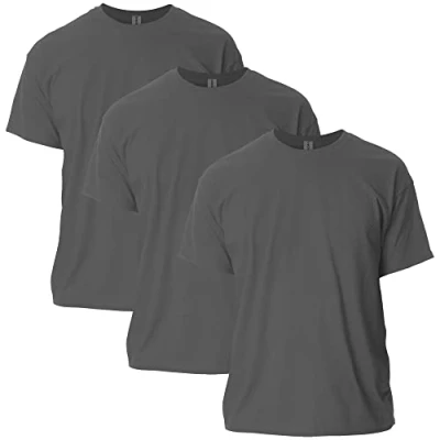 Abbildung von Gildan Uni Erwachsene Ultra Cotton, Style G2000, Multipack T Shirt, Dunkelgrau (3er Pack), 3XL