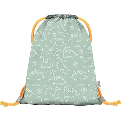 Abbildung von Baagl Turnbeutel Kindergarten, Sportbeutel für Jungen, Turnsackerl Kinder Sport Beutel Schuhbeutel Sportsack (Dino)