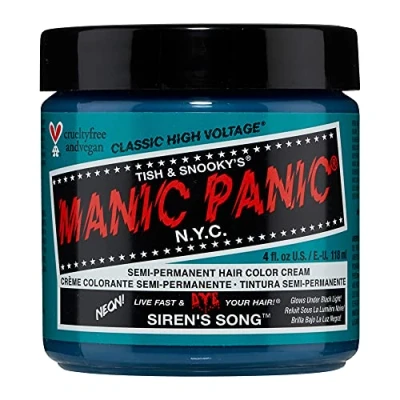Abbildung von Manic Panic Siren&#039;s Song Classic Creme, Vegan, Cruelty Free, Green Semi Permanent Hair Dye 3 x 118ml