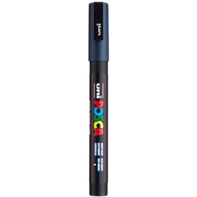 Abbildung von uni ball 186550 POSCA Marker mit feiner Rundspitze, marineblau