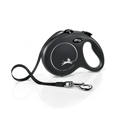 Abbildung von Flexi New Classic Tape Black Large 5m Retractable Dog Leash/Lead for dogs up to 50kgs/110lbs