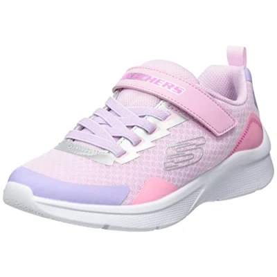 Abbildung von Skechers Mädchen Microspec Bright Retros Sneaker, Pink Synthetic Multi Trim, 27 EU