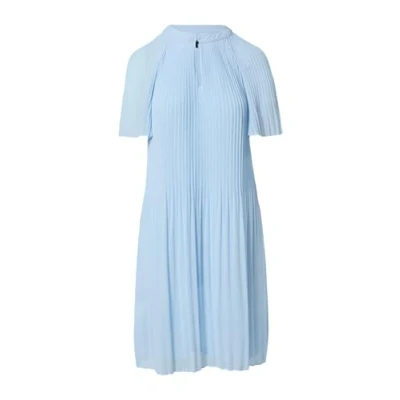 Abbildung von comma Fliessendes Plisseeaus Freizeitkleid, Damen, Größe: 36, Hellblau