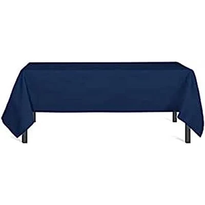 Abbildung von Soleil d&#039;ocre ALIX Tischdecke, schmutzabweisend, rechteckig, Polyester, 140 x 240 cm, Marine, cm