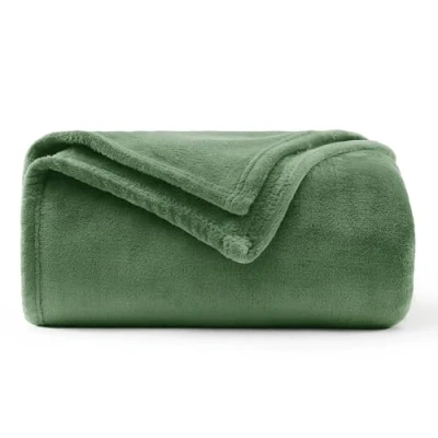 Abbildung von WAVVE Kuscheldecke Flauschig Decke Fleecedecke Sofadecke Klein Wohndecke Couchdecke, Sofa Weich Grün, Leicht Sofaüberwurf 130x150 cm