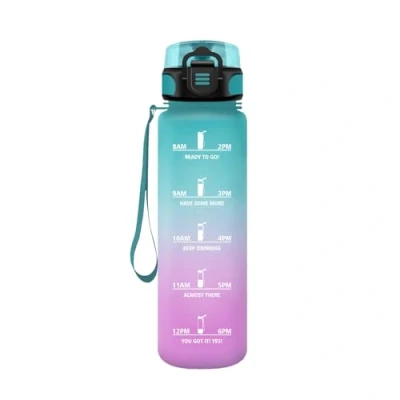 Abbildung von HoneyHolly Trinkflasche Sport, 500ml Auslaufsicher Kunststoff, Wasserflasche, Kohlensäure Geeignet, Sportflasche für Fahrrad, Kinder, Schule, Fitness, Yoga, Green Powder