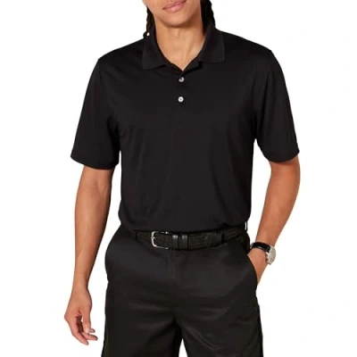 Abbildung von Amazon Essentials Herren Golf Polo Shirt, Schnell Trocknend, Normale Passform, Schwarz, L