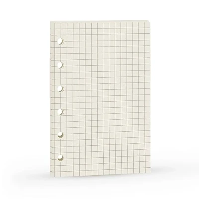 Abbildung von Harphia A7 Refill,Pocket Notebook Inserts, Grid 6 Hole Paper for Filofax, Square Matrix 100gsm Thicker Refillable Rings Binder Agenda, 4.84 x 3.23