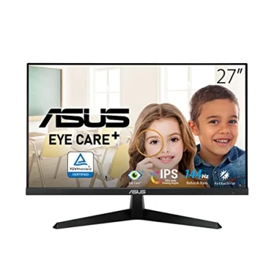 Abbildung von ASUS VY279HGE Gaming Monitor 27 Zoll Full HD 144 Hz, 1ms MPRT, FreeSync Premium, GameFast Input IPS Panel, Vesa 100x100, 16:9, 1920x1080, HDMI, Schwarz
