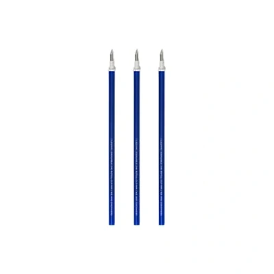 Abbildung von Legami Gelschreibermine radierbar, Set 3 Stück, Höhe 13 cm, Thermosensible Tinte, Blau, Spitze 0,7 mm