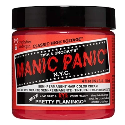 Abbildung von Manic Panic Pretty Flamingo Classic Creme, Vegan, Cruelty Free, Pink Semi Permanent Hair Dye 118ml