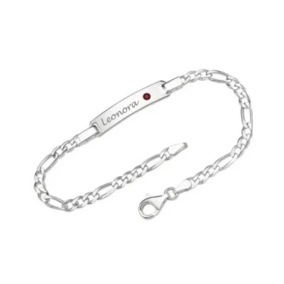 Abbildung von Armband mit Namen Silber, verschiedene Varianten Armbänder