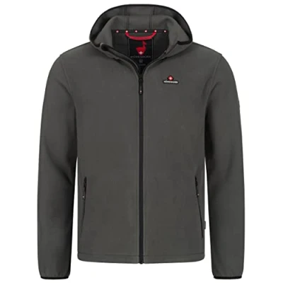 Abbildung von Höhenhorn 28C12 Badus Hood Herren Fleece Jacke Hoody Grau Gr. M