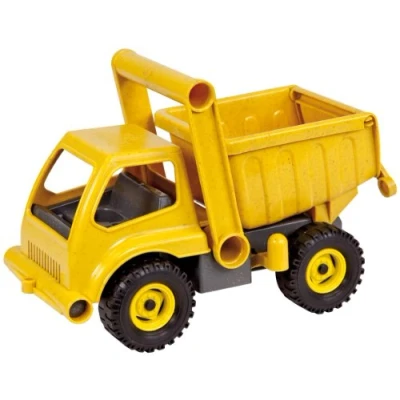 Abbildung von Lena 4210 EcoActives LKW Kipper, Baustellenfahrzeug ca. 27 cm, robuster Kipplaster, Muldenkipper für Kinder ab 2 Jahre, Spielfahrzeug in gelb