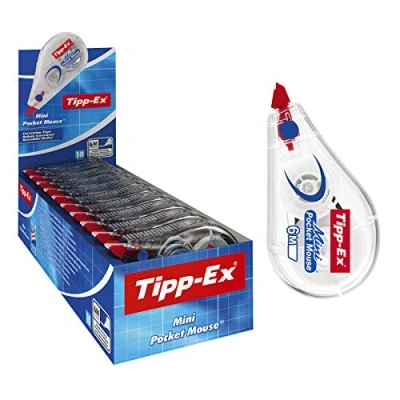Abbildung von Tipp Ex Korrekturroller Mini Pocket Mouse, 6m x 5mm, 10er Pack, Ideal für das Büro, Home Office oder die Schule