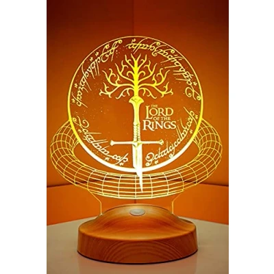 Abbildung von Sentidos 3D Led Nachtlicht Herr der Ringe Geburtstagsgeschenke Schreibtischlampe Schlafzimmer (Der Sword)