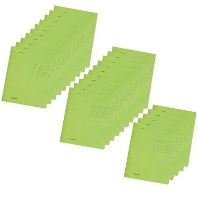 Abbildung von Original Falken 25er Pack Recycling Schnellhefter DIN A4 Intensivfarbe grün. Made in Germany Blauer Engel Hefter Papphefter Kartonschnellhefter Schulhefter Pappordner Mappe Schulordner