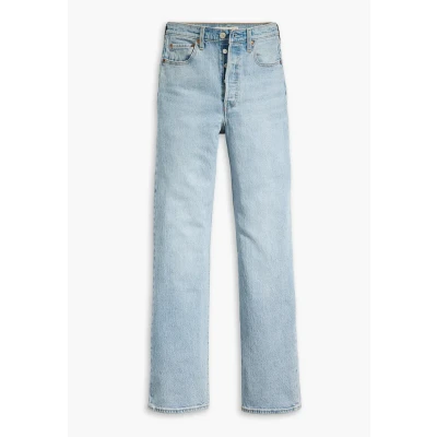 Abbildung von Levi&#039;s Ribcage FULL Length Button FLY Jeans Straight Leg, Damen, Größe: 27x32, Samba tango light