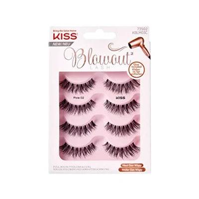 Abbildung von KISS Look So Natural Collection, 2 Paar künstliche Wimpern, Flirty, leicht zu Tragen, enthält Wimpernkleber, Duopack