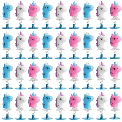 Abbildung von THE TWIDDLERS 36 Einhorn Spring Jump Up Pop Spielzeug für Kinder, 6cm Bulk Birthday Party Favours Mädchen, Multipack Goody Bag Fillers und Jumping Toy Gift Set, Klassenzimmer Preise