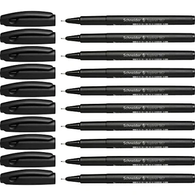 Abbildung von Schneider Topliner 967 Fineliner (Strichstärke 0,4 mm) 10 Stück schwarz