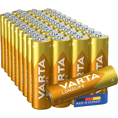 Abbildung von VARTA Batterien AA, 40 Stück, Longlife, Alkaline, 1,5V, für Fernbedienungen, Radios, Uhren, Made in Germany