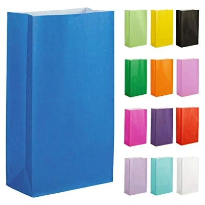 Abbildung von Thepaperbagstore 50 Papiertüten für Partys und Geschenke Blau 140x245x70mm
