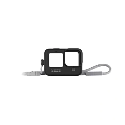 Abbildung von Hülle + Trageband Schwarz (HERO11 Black/HERO10 Black/HERO9 Black) Offizielles GoPro Zubehör, ADSST 001