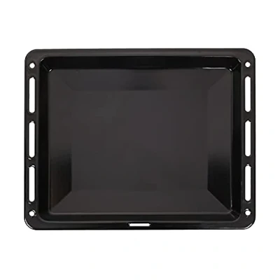 Abbildung von ICQN Backblech 460 x 370 30 mm Tief, Emailliert Fettpfanne für Backofen und Herd, Passend Bosch Siemens Neff Constructa, Kratzfest &amp; Rostfrei, 46 37 cm