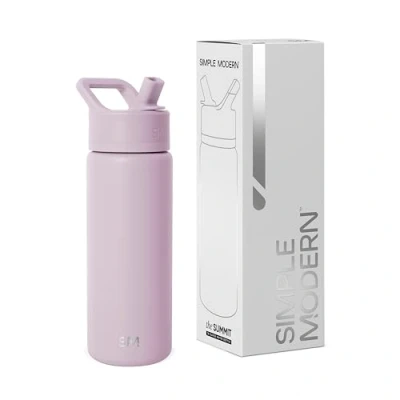 Abbildung von Simple Modern Trinkflasche mit Strohhalm Wasserflasche Edelstahl Isolierte für den Sport Fitnessstudio Summit 530ml Lavender Mist
