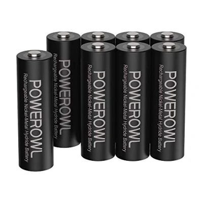 Abbildung von POWEROWL AA Akkus 1,2 V NiMH 8 Stück hohe Kapazität 2800mAh Akku 1200 Zyklen