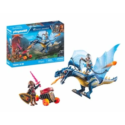 Abbildung von PLAYMOBIL Novelmore 71644 Drache im Gefecht, inklusive eines beweglichen Drachens, Zwei Rittern und Zubehör für epische Abenteuer, actionreiches Spielzeug Kinder ab 4 Jahren