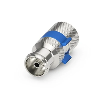 Abbildung von Sonero, IEC Buchse für Antennen Kabel, Koaxial Kabel mit ⌀ 6,5 7,5 mm, einfache Selbst Konfektionierung, chrom, 2er Set