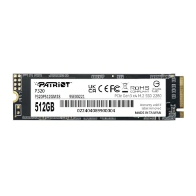 Abbildung von Patriot P320 512GB Interne SSD NVMe PCIe Gen 3x4 M.2 2280 Solid State Drive P320P480GM28