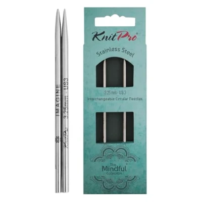 Abbildung von KnitPro K36171 Nadel Tipps, Edelstahl, Silber, 10cm, 3mm, 2 Count