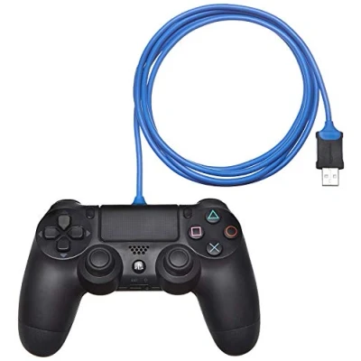 Abbildung von Amazon Basics Controller Ladekabel für die PlayStation 4 Micro USB auf Type A, 1.82 m, Blau