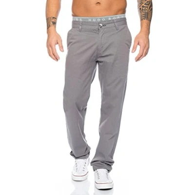Abbildung von Rock Creek Herren Designer Chino Stoff Hose Chinohose Regular Fit Herrenhose W29 W40 RC 2083 [RC Grau L34]