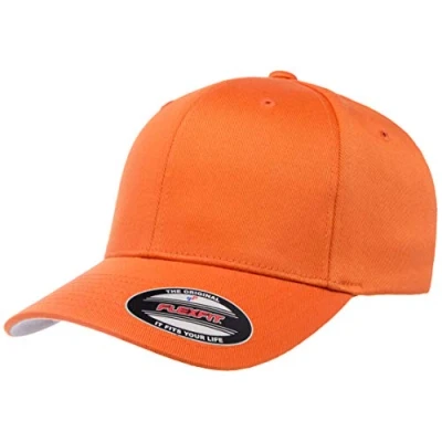 Abbildung von Flexfit Herren Athletic Baseball Fitted Cap Verschluss, Orange/Abendrot im Zickzackmuster (Sunset Chevron), S M EU
