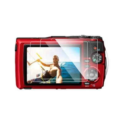Abbildung von JJC (2 Stück Displayschutzfolie aus gehärtetem Glas für OM System Tough TG 7, Olympus 6, 5, 4, 3, Unterwasserkamera, Displayschutzfolie, ultradünn, HD