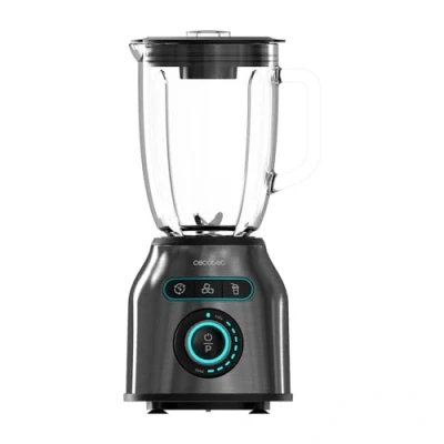 Abbildung von Cecotec Standmixer Power Black Titanium 2200MAX Smooth, 2200 W maximale Leistung, 6 Klingen aus Edelstahl, Ice Crush Funktion, Turbo und Smoothie AutoClean Funktion