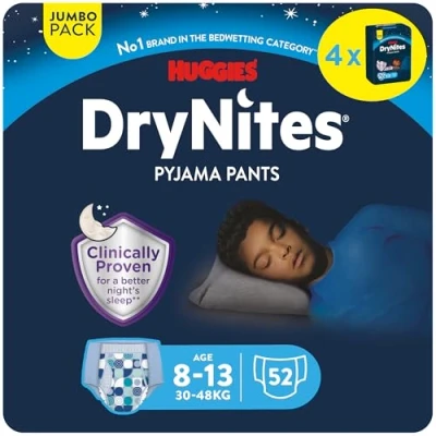 Abbildung von Huggies Dry Nites Pyjama Pants, 8 13 Jahre (30 48 kg), 4 x Stück