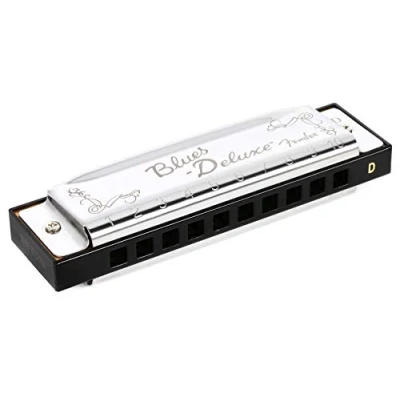 Abbildung von Fender Blues Deluxe Mundharmonika, Tonart D, 10 Löcher, Nickel Chrom, Inklusive Etui