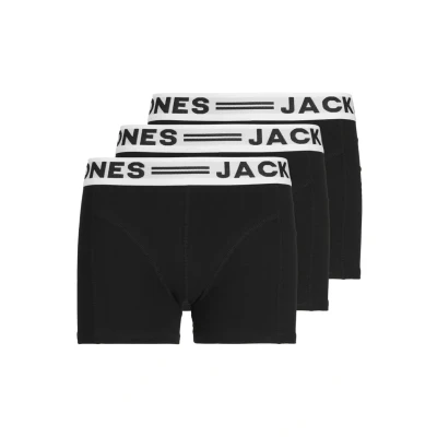 Abbildung von Jack &amp; Jones Junior Sense Trunks JR 3 PACK Panties für Kinder, Größe: 140, Black