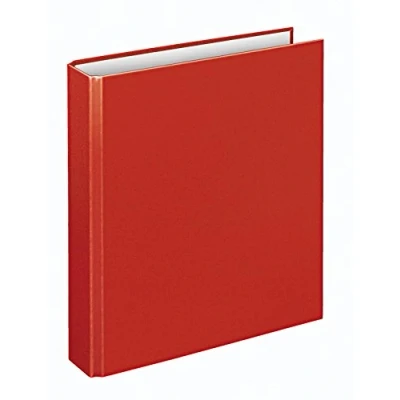 Abbildung von VELOFLEX 1153020 Ringbuch Basic, DIN A5, 1 Stück, rot, Füllhöhe 25 mm, Ringordner mit 4 Ring Mechanik, Ordner schmal