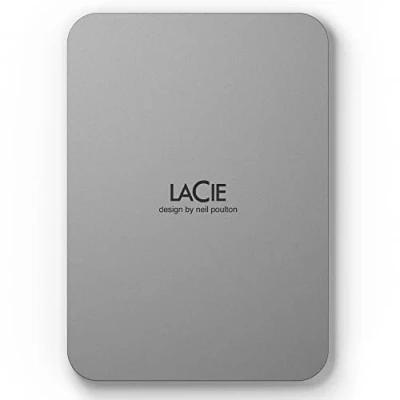 Abbildung von LaCie Mobile Drive Moon 2TB tragbare externe Festplatte, 2.5 Zoll, Mac &amp; PC, silber, inkl. 3 Jahre Rescue Service, Modellnr.: STLP2000400