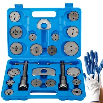 Abbildung von FreeTec 24 tlg. Universal Bremskolbenrücksteller Set Bremssattel Kolben Wind Zurück Tool Kit Bremse Instandsetzung Werkzeug Bremskolben