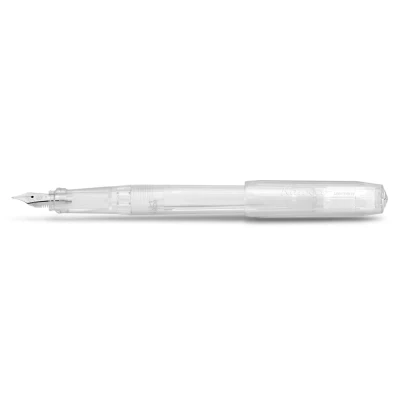 Abbildung von Kaweco PERKEO Füllhalter All Clear I Füllfederhalter für Tintenpatronen Schulfüller in Transparent Anfänger Füller mit ergonomischem Griffstück zum bequemen Schreiben 16 cm Federbreite: F (Fein)