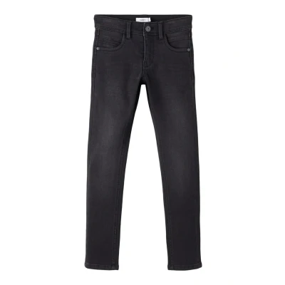 Abbildung von Name it Nkmsilas PANT Jeans Slim Fit für Kinder, Größe: 134, Black denim