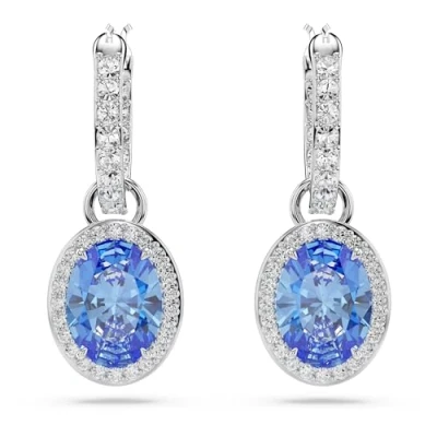Abbildung von Swarovski UNA DROP Earrings OVAL CUT Ohrringe silvercoloured, Damen, Größe: One Size, Silver coloured