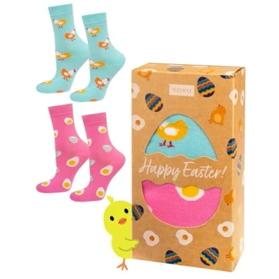 Abbildung von soxo Ostern Geschenke Für Frauen Damen Socken Herren Lustige Geschenk Männer 35 40 Easter 2 Paar